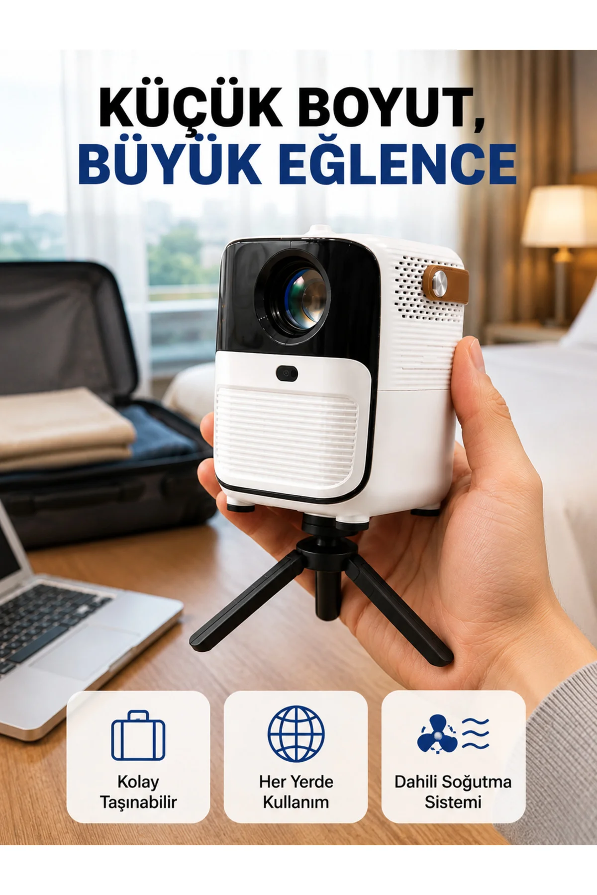 Ultra Hd Çözünürlüklü Taşınabilir Projektör – 1920X1080 Piksel Görüntü Kalitesi Yeni Nesil Ultra Hd Çözünürlüklü Taşınabilir Projektör – 1920X1080 Piksel Görüntü Kalitesi Yeni Nesil