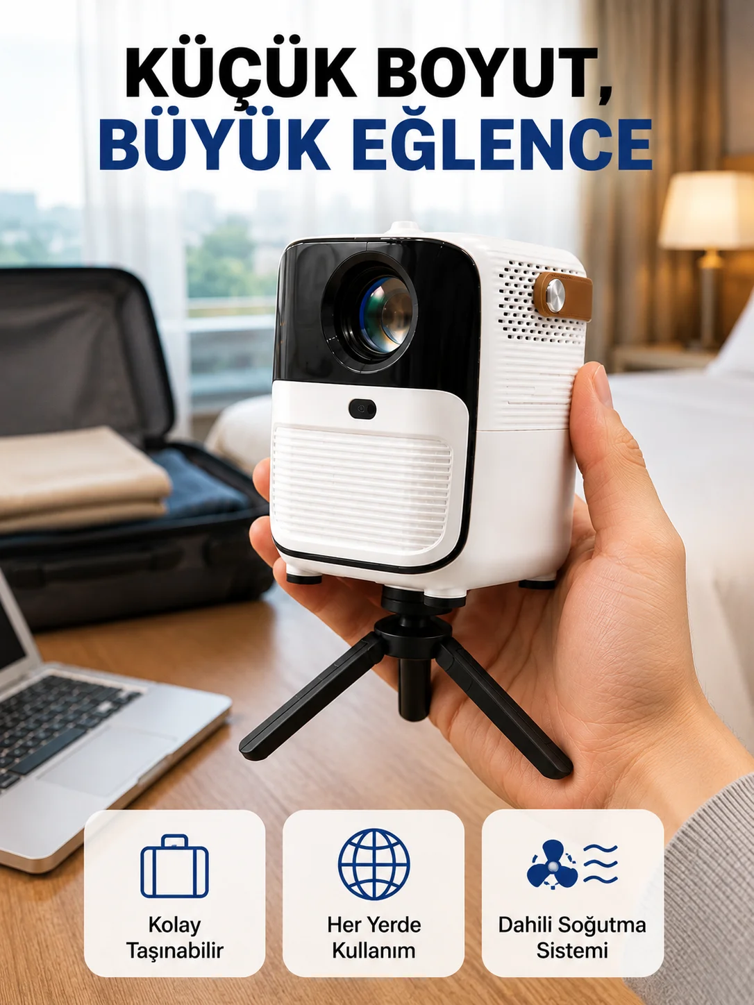 Ultra HD Çözünürlüklü Taşınabilir Projektör – 1920x1080 Piksel Görüntü Kalitesi Yeni Nesil Fiyatı, Yorumları ve Özellikleri