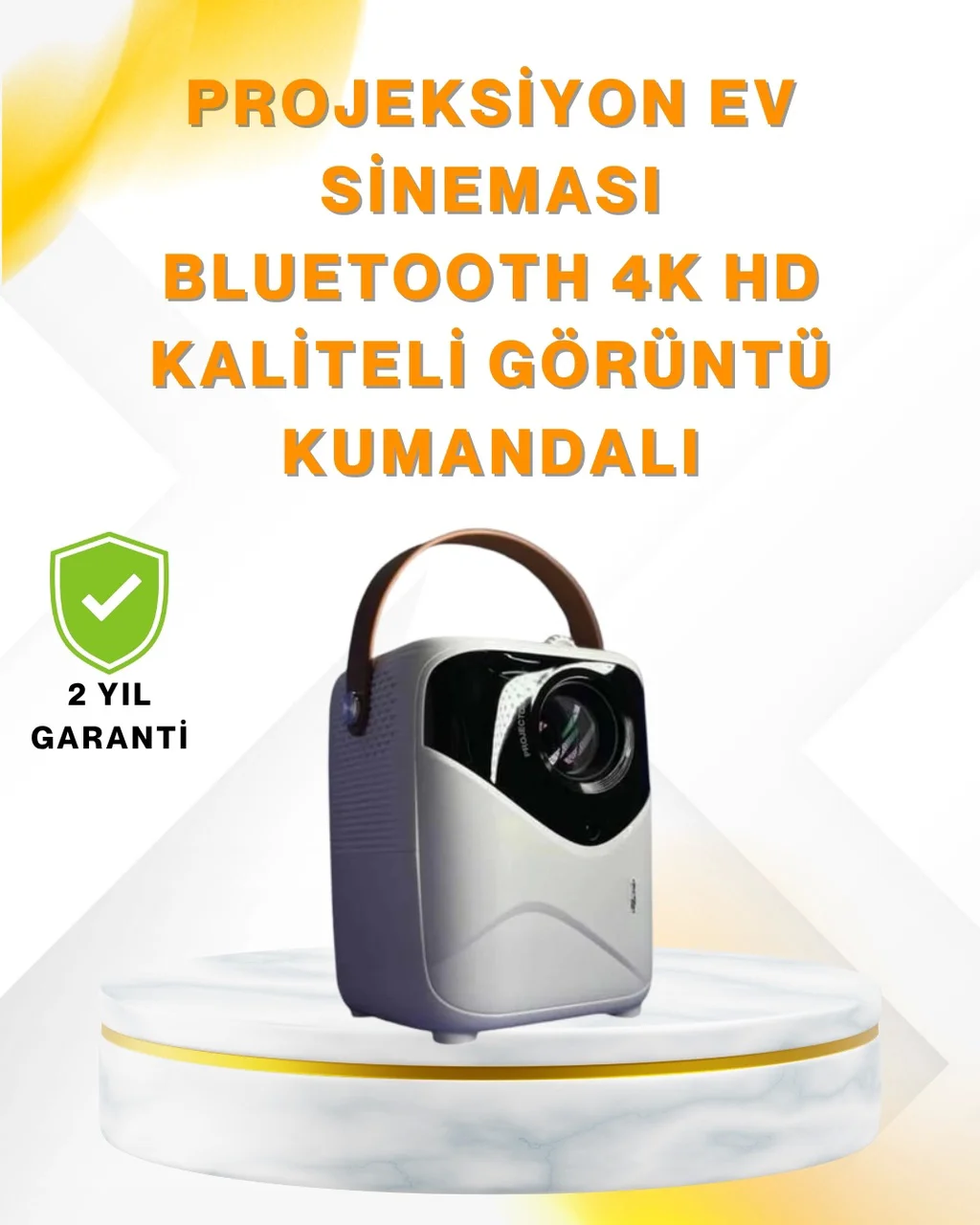 Ultra Hd Çözünürlüklü Taşınabilir Projektör 1920x1080 Piksel Görüntü Kalitesi