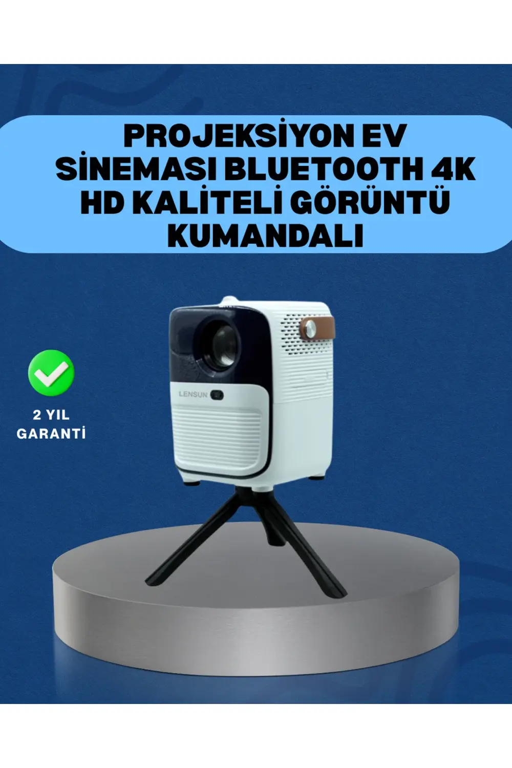 Ultra HD Çözünürlüklü Taşınabilir Projektör – 1920x1080 Piksel Gö