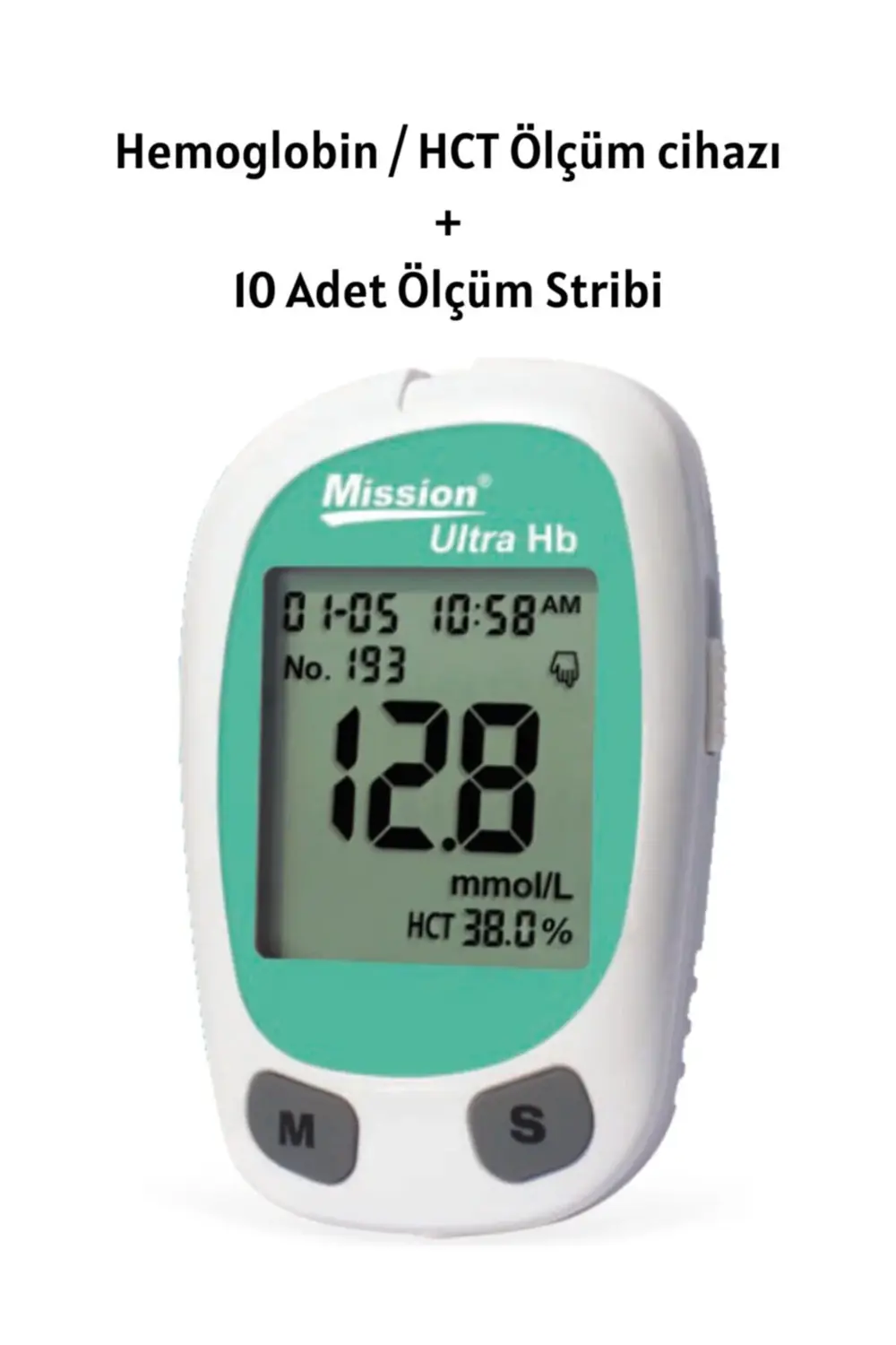 Ultra Hemoglobin / Hct Ölçüm Cihazı Ve 10 Test Ölçüm Stribi.