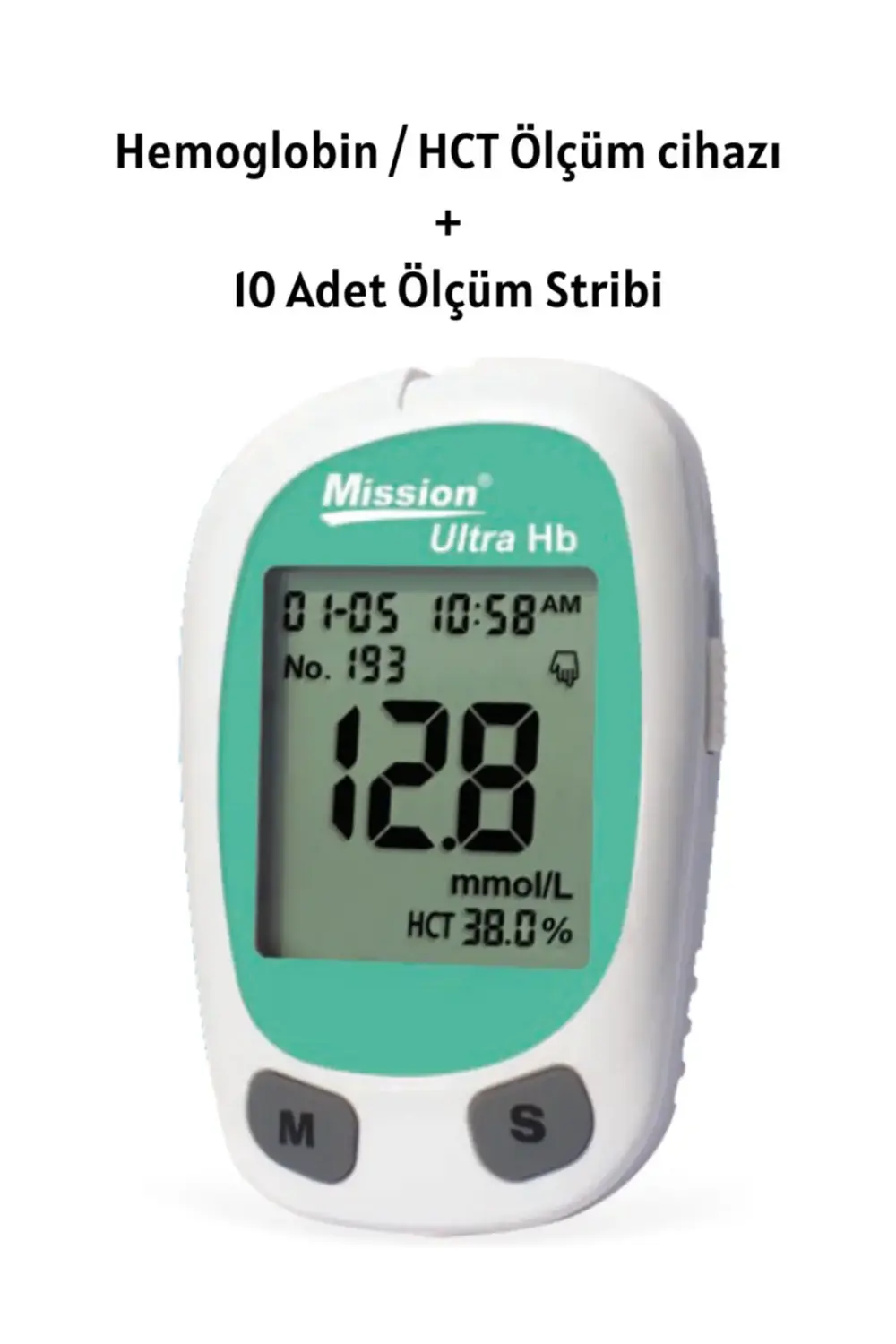 Ultra Hemoglobin / Hct Ölçüm Cihazı Ve 10 Test Ölçüm Stribi.