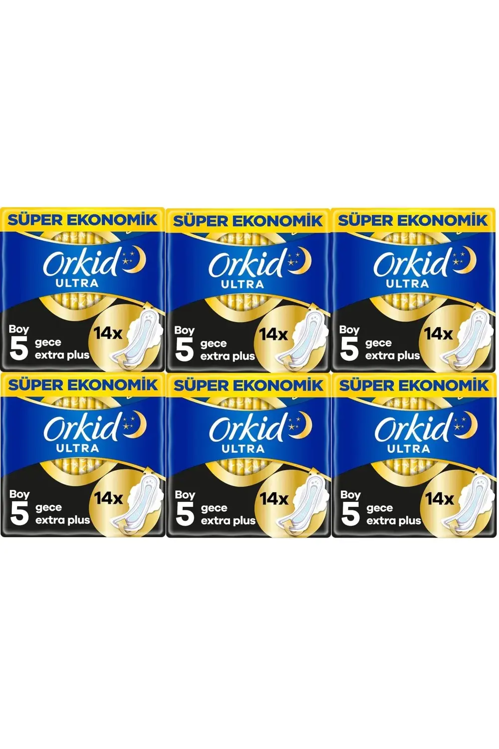 Ultra Hijyenik Ped Gece Ekstra Plus 14'lü 6 Adet