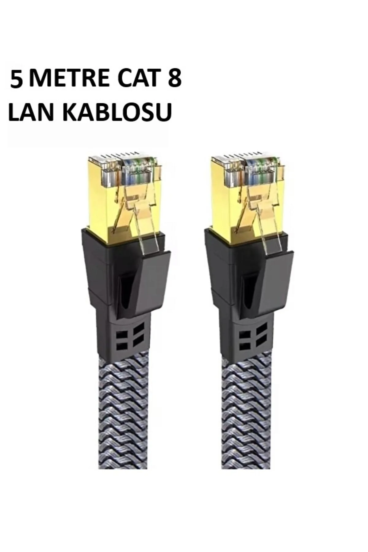 Ultra Hızlı 5 Metre Cat 8 Ethernet Kablosu Dayanıklı Örgü Kaplama Ultra Hızlı 5 Metre Cat 8 Ethernet Kablosu Dayanıklı Örgü Kaplama