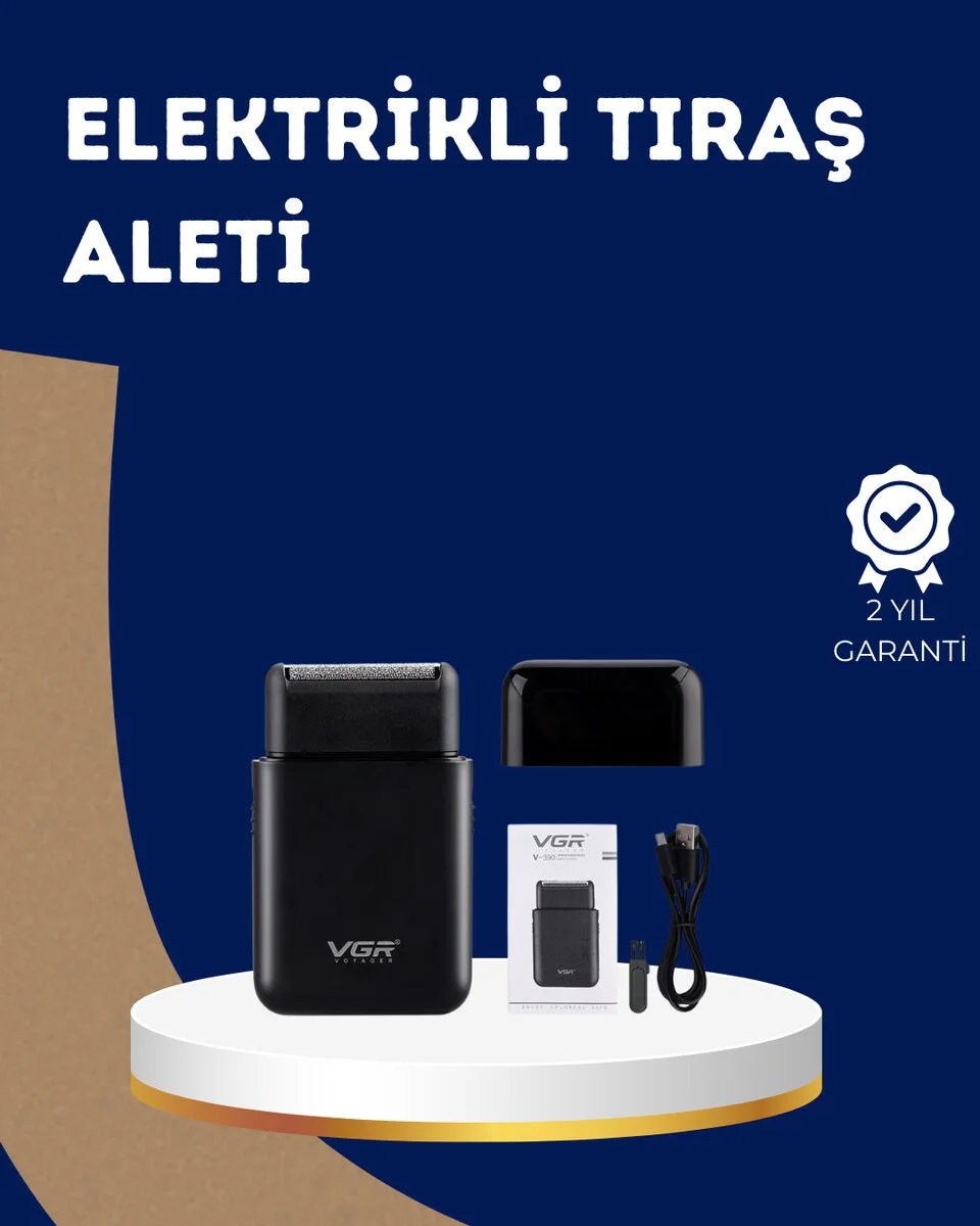 Ultra İnce Elektrikli Tıraş Makinesi - USB Şarjlı, Su Geçirmez, 1.7 cm İnce