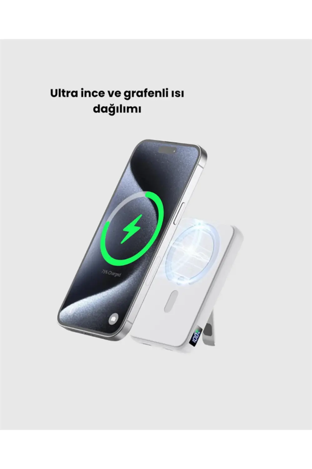 Ultra İnce Manyetik Powerbank – Hızlı Şarj, Güçlü Tutuş, 10000 mA