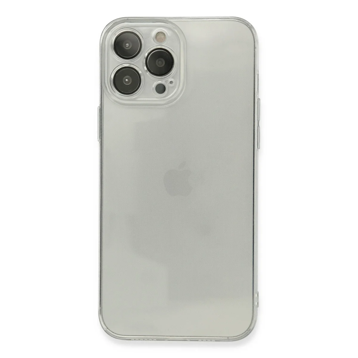 Ultra İnce Silikon Kılıf - iPhone 13 Pro Fly Lens Şeffaf Koruyucu