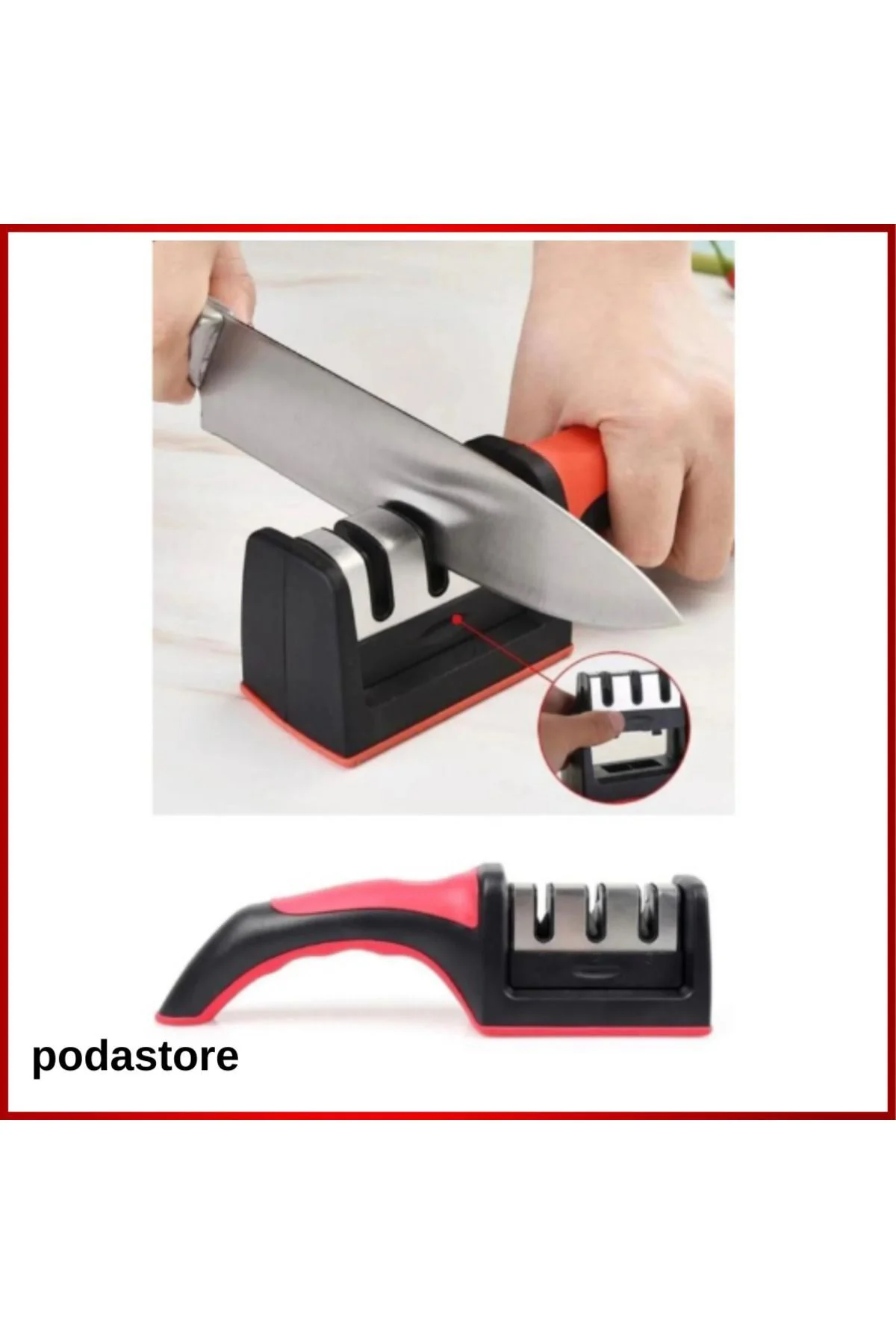 Ultra Keskinlik Garantili – Ergonomik 3 Açılı Bıçak Bileyici