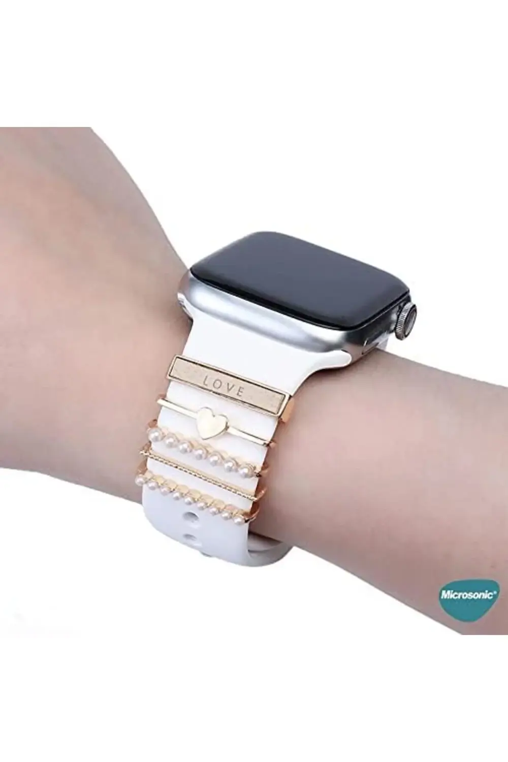 Ultra Kordon Süsü Charm İnci Kalp Rose 395519