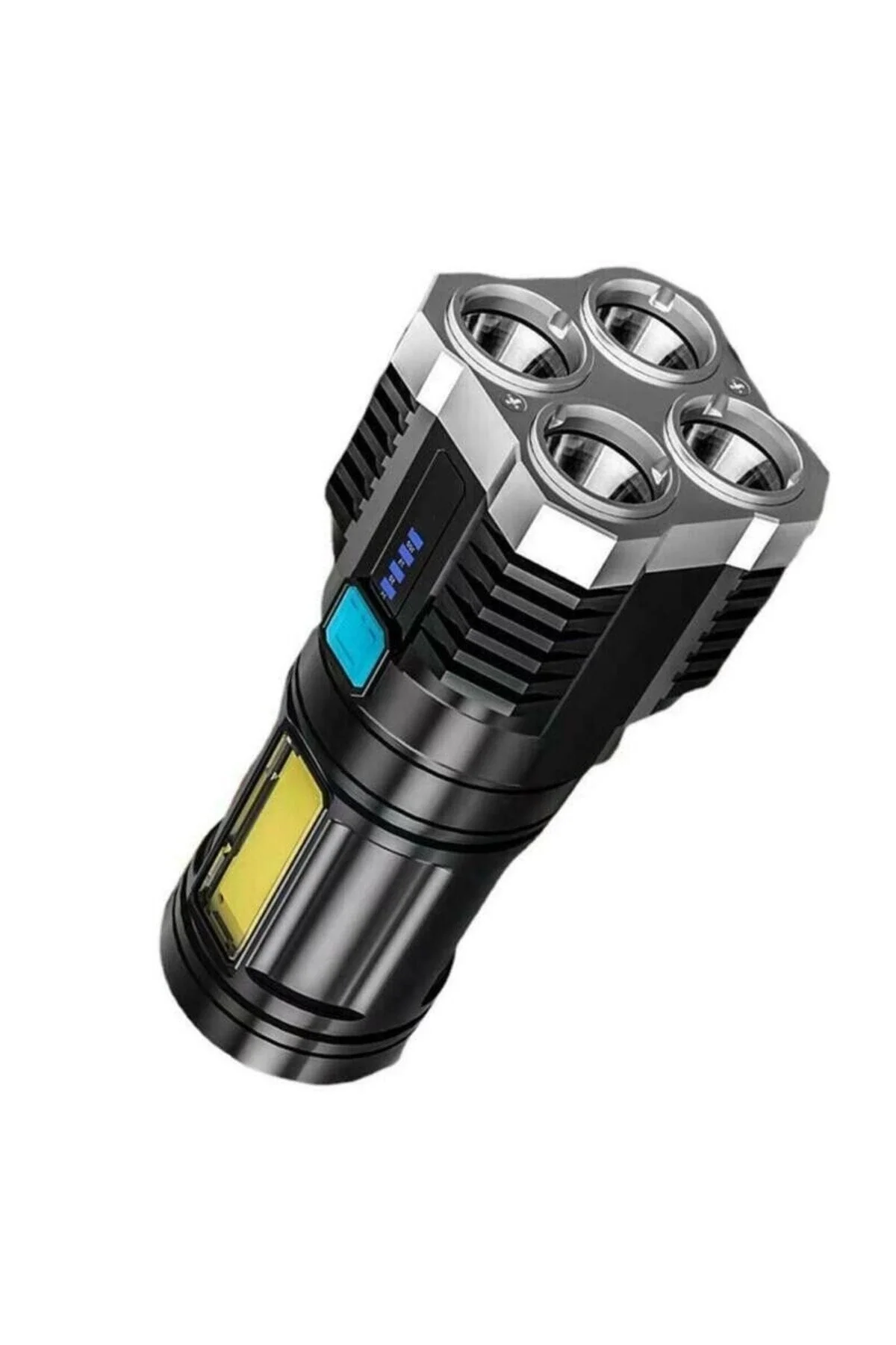 Ultra Parlak El Feneri Usb Şarj 4 Led+Yan Cob Led Taktik Günlük Hayat Kamp Avcılık El Feneri Fiyatı, Yorumları ve Özellikleri