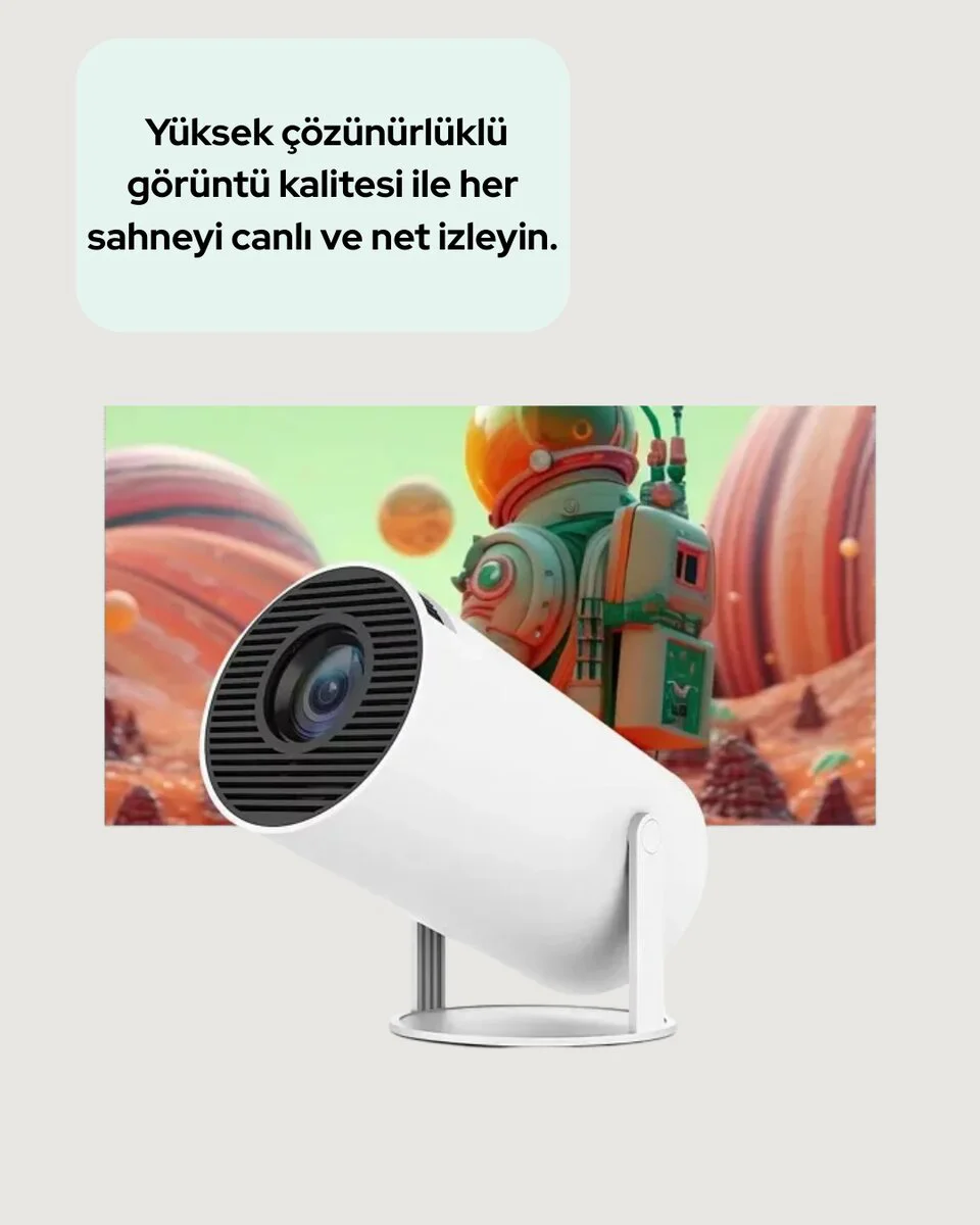 Ultra Pro 130 İnç 4K Destekli Full HD Projeksiyon - 160 ANSI Lumen, Kablosuz Bağlantı