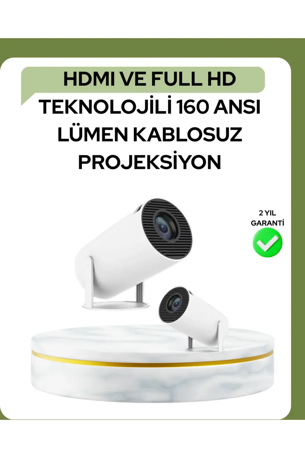 Ultra Pro Full HD ve 4K Destekli 130 İnç Projeksiyon Cihazı