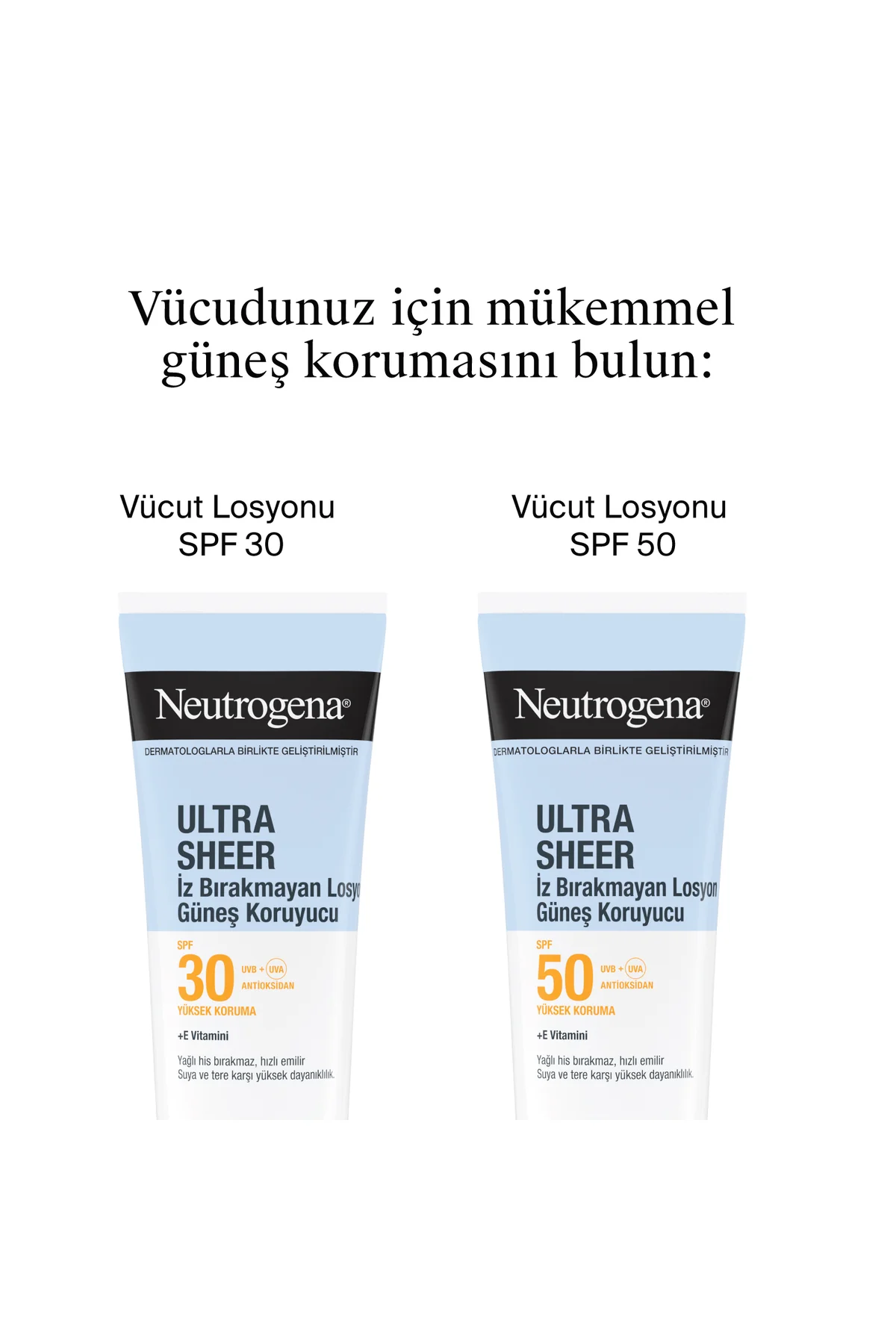 Ultra Sheer Nemlendirici Güneş Koruyucu Losyon SPF50, 200 ml