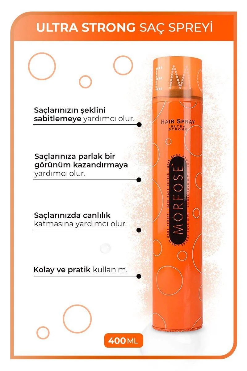 Ultra Strong Saç Spreyi 400 ML – 5 Seviye Güçlü Tutuş Fiyatı, Yorumları ve Özellikleri