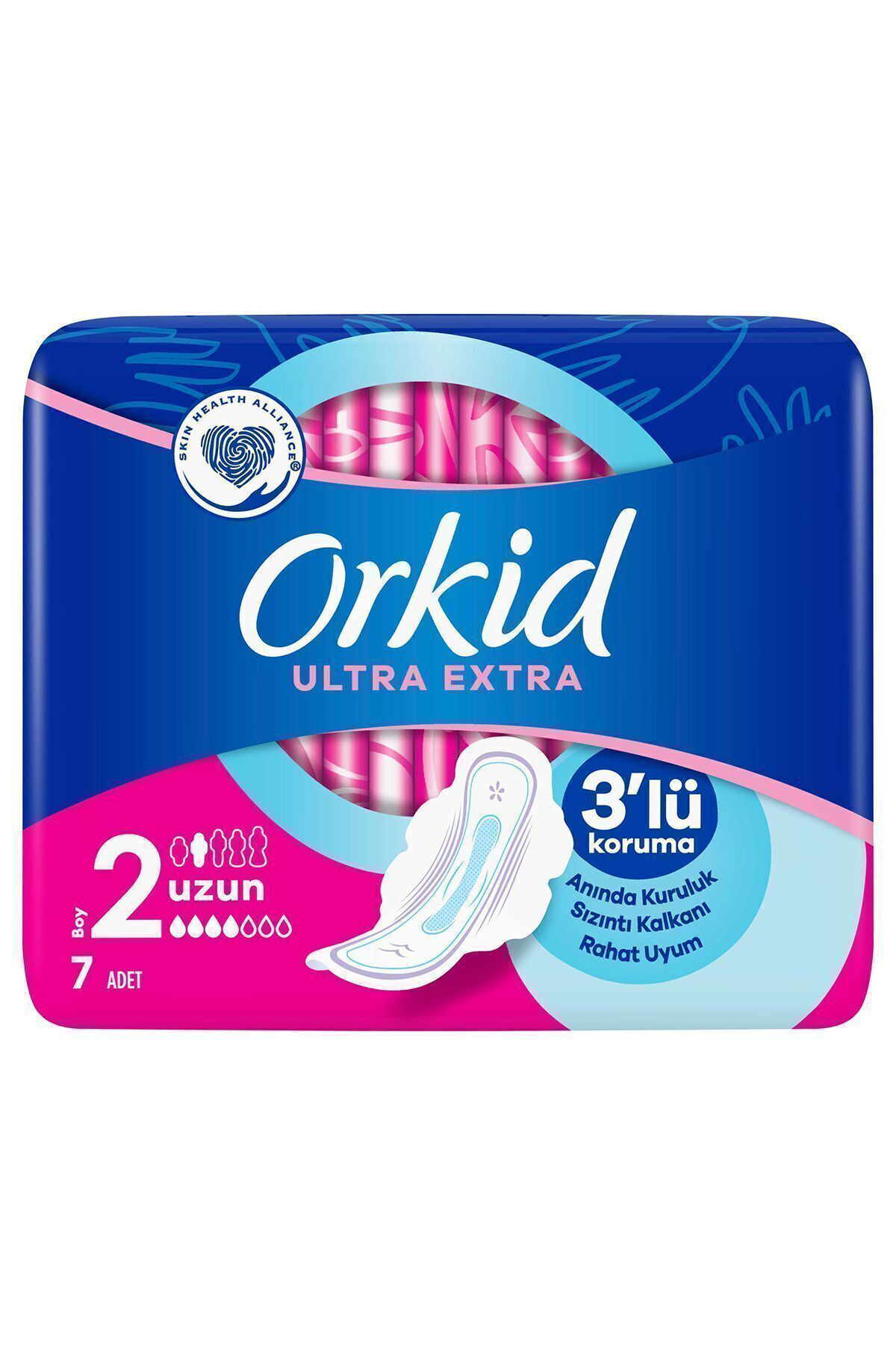 Orkid Ultra Ultra Extra Uzun Hijyenik Ped 7Li