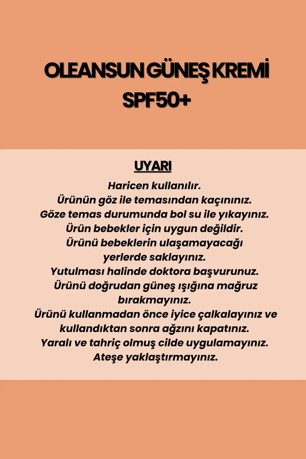 Ultra Yüksek Korumalı Güneş Kremi 50 Spf El & Yüz & Vücut 50 ml