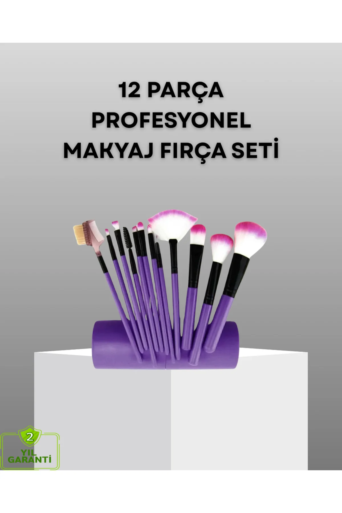 Ultra Yumuşak 12’li Makyaj Fırça Seti – Dökülme Yapmaz, Dalin Şam