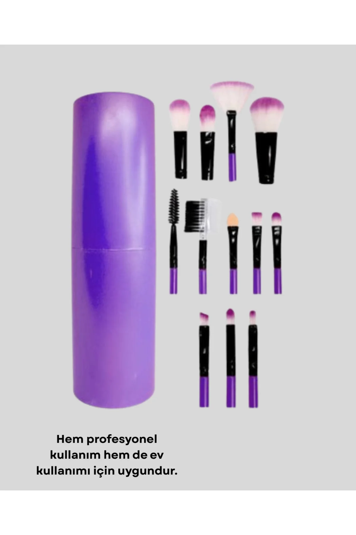 Ultra Yumuşak 12’li Makyaj Fırça Seti – Dökülme Yapmaz, Dalin Şam