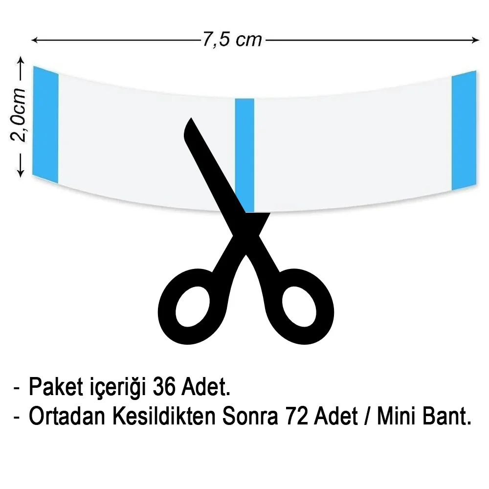 Ultra/Hold Mini's Protez  Bandı 36 Adet / 72 Tabs