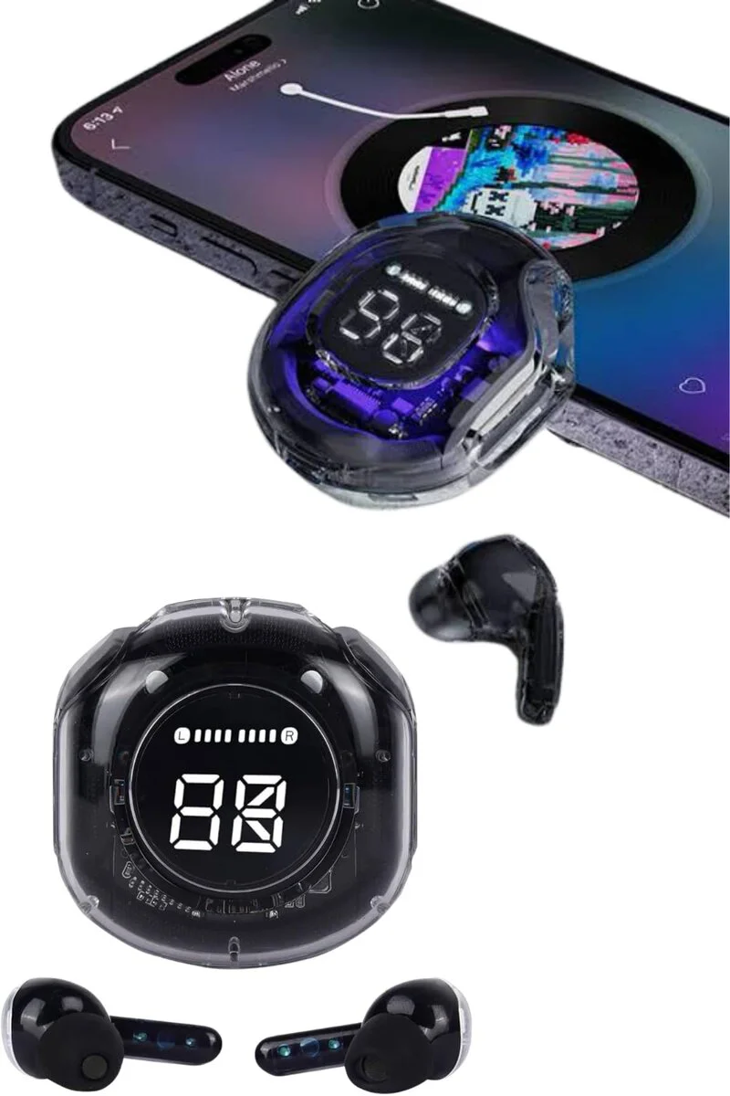 Ultrapods LED Göstergeli ANC Destekli Bluetooth 5.3 Oyuncu Kulaklığı - Kesintisiz Kablosuz Ses
