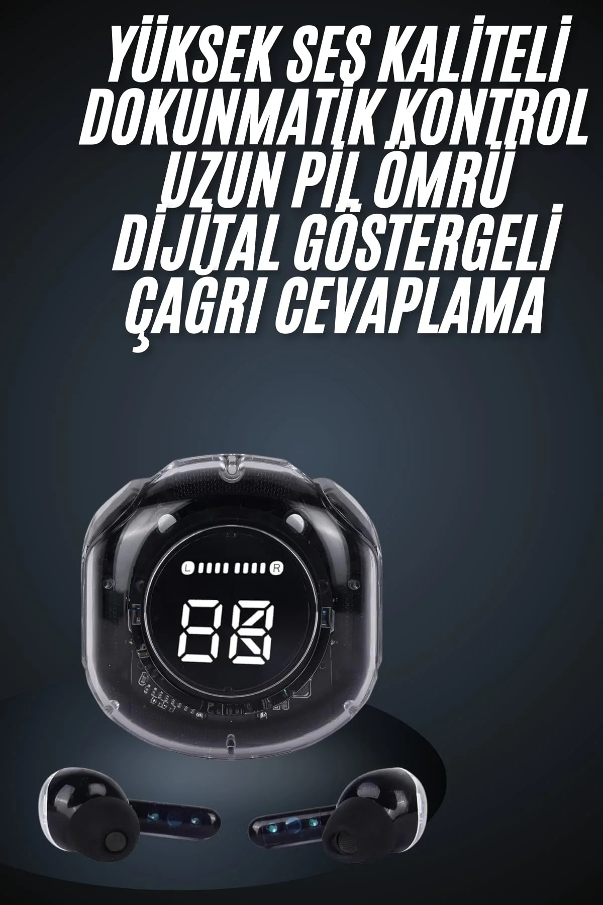 Ultrapods Led Göstergeli Oyuncu Kulaklığı ANC Destekli Bluetooth 5.3