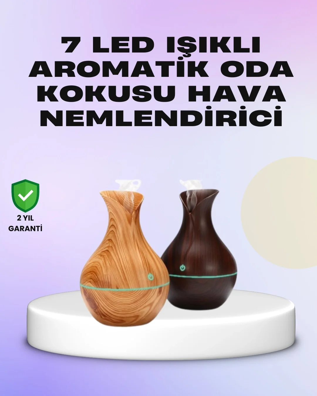 Ultrasonik Ahşap Desenli 130ml Aromaterapi Difüzör ve Hava Nemlendirici Ultrasonik Ahşap Desenli 130ml Aromaterapi Difüzör ve Hava Nemlendirici