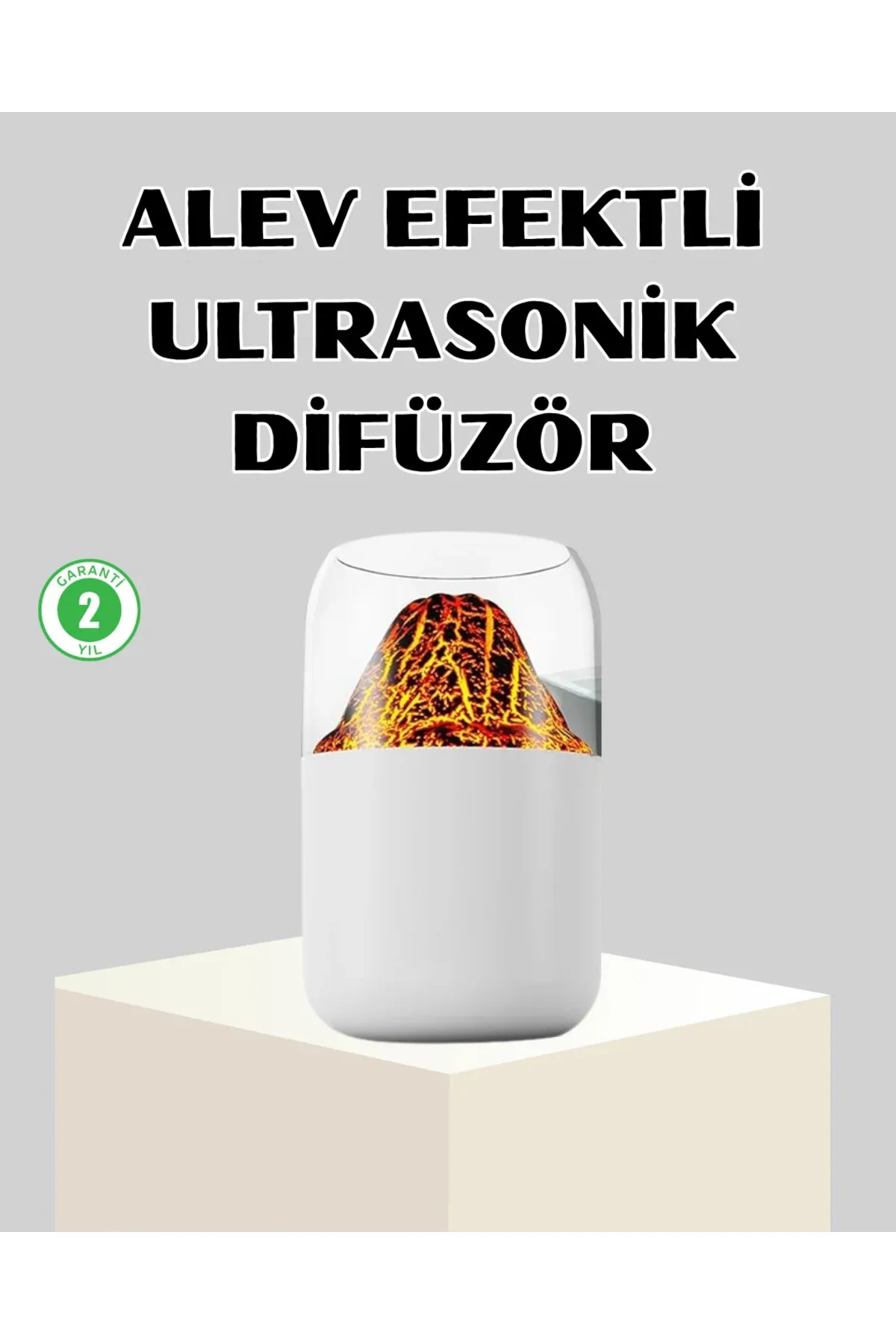 Ultrasonik Alev Efektli Aromaterapi Difüzörü USB Şarjlı ve Otomatik Kapanma Özellikli Ultrasonik Alev Efektli Aromaterapi Difüzörü USB Şarjlı ve Otomatik Kapanma Özellikli
