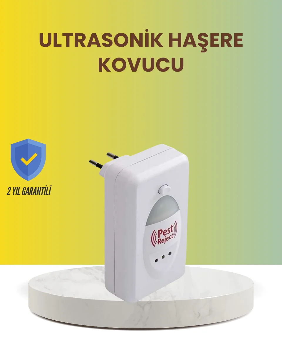 Ultrasonik Böcek ve Kemirgen Kovucu - 150m² Etkili Haşere Koruması