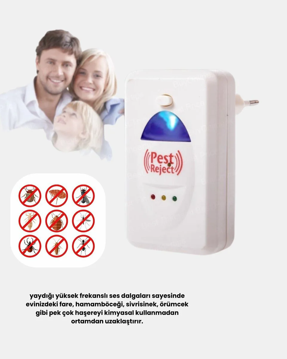 Ultrasonik Böcek ve Fare Kovucu – Sessiz, Kimyasalsız ve Doğa Dostu Koruma