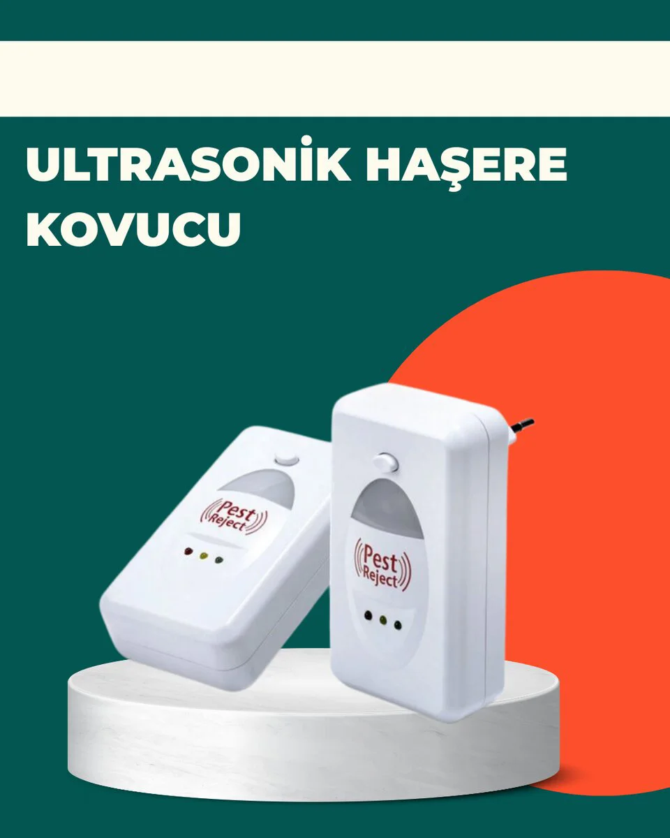 Ultrasonik Haşere Kovucu - Sessiz, Enerji Tasarruflu ve 120-150m² Kapsamlı Fare ve Böcek Kovan