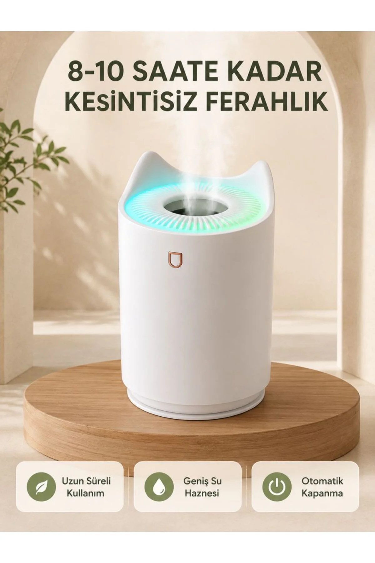 Ultrasonik Hava Nemlendirme Cihazı 7 Renk LED Aromaterapi Difüzör Ultrasonik Hava Nemlendirme Cihazı 7 Renk LED Aromaterapi Difüzör
