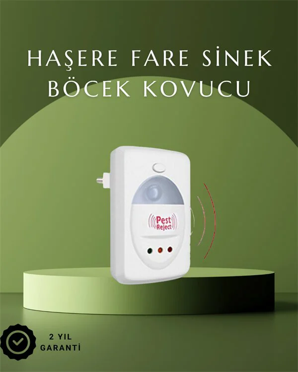 Ultrasonik Kimyasalsız Fare ve Böcek Kovucu Cihaz - Evde Haşere Kontrolü