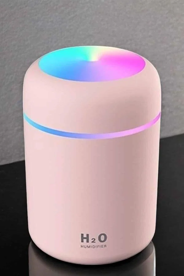 Ultrasonik Mini Hava Nemlendirici ve Temizleyici - Aromaterapi, LED Işık ve USB Güç