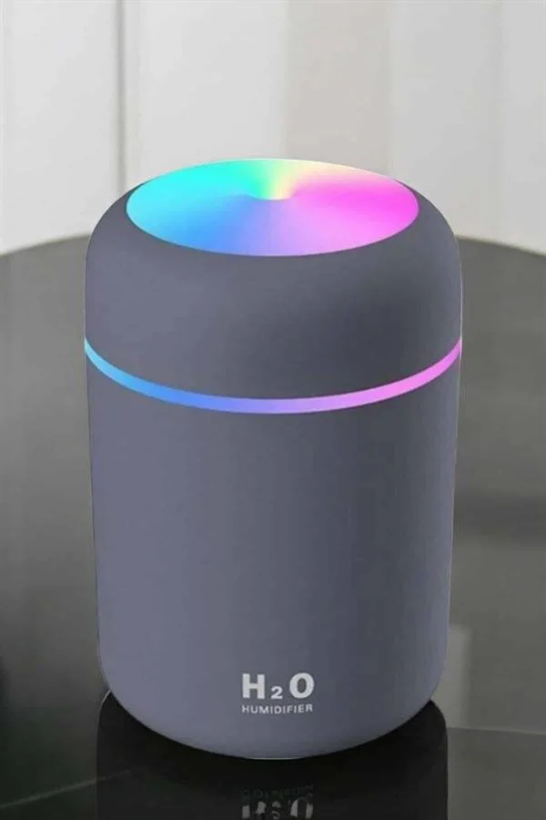 Ultrasonik Mini Hava Nemlendirici ve Temizleyici - Aromaterapi, LED Işık ve USB Güç
