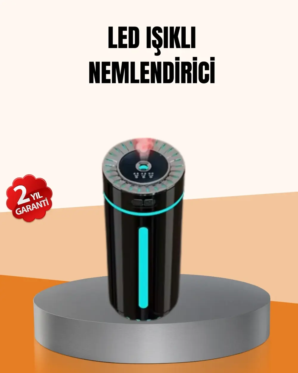 Ultrasonik Nemlendirici LED Işıklı Aromaterapi Difüzör Sessiz Çal