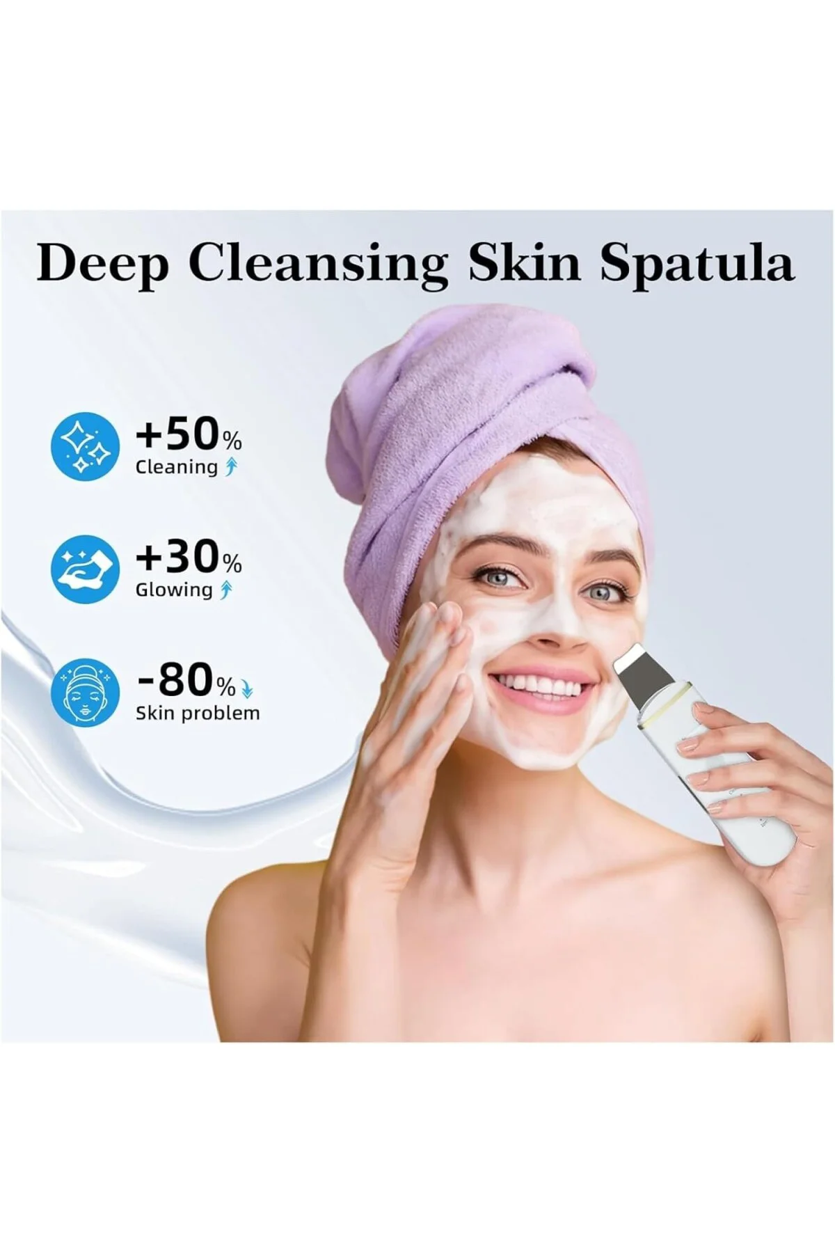 Ultrasonik Spatula Siyah Nokta Temizleme Aleti, Derinlemesine Siy