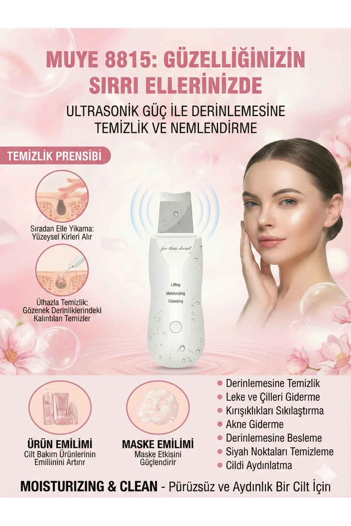 Ultrasonik Spatula Yüz Siyah Nokta Temizleme Cihazı Ultrasonik Spatula Yüz Siyah Nokta Temizleme Cihazı - Görsel 3