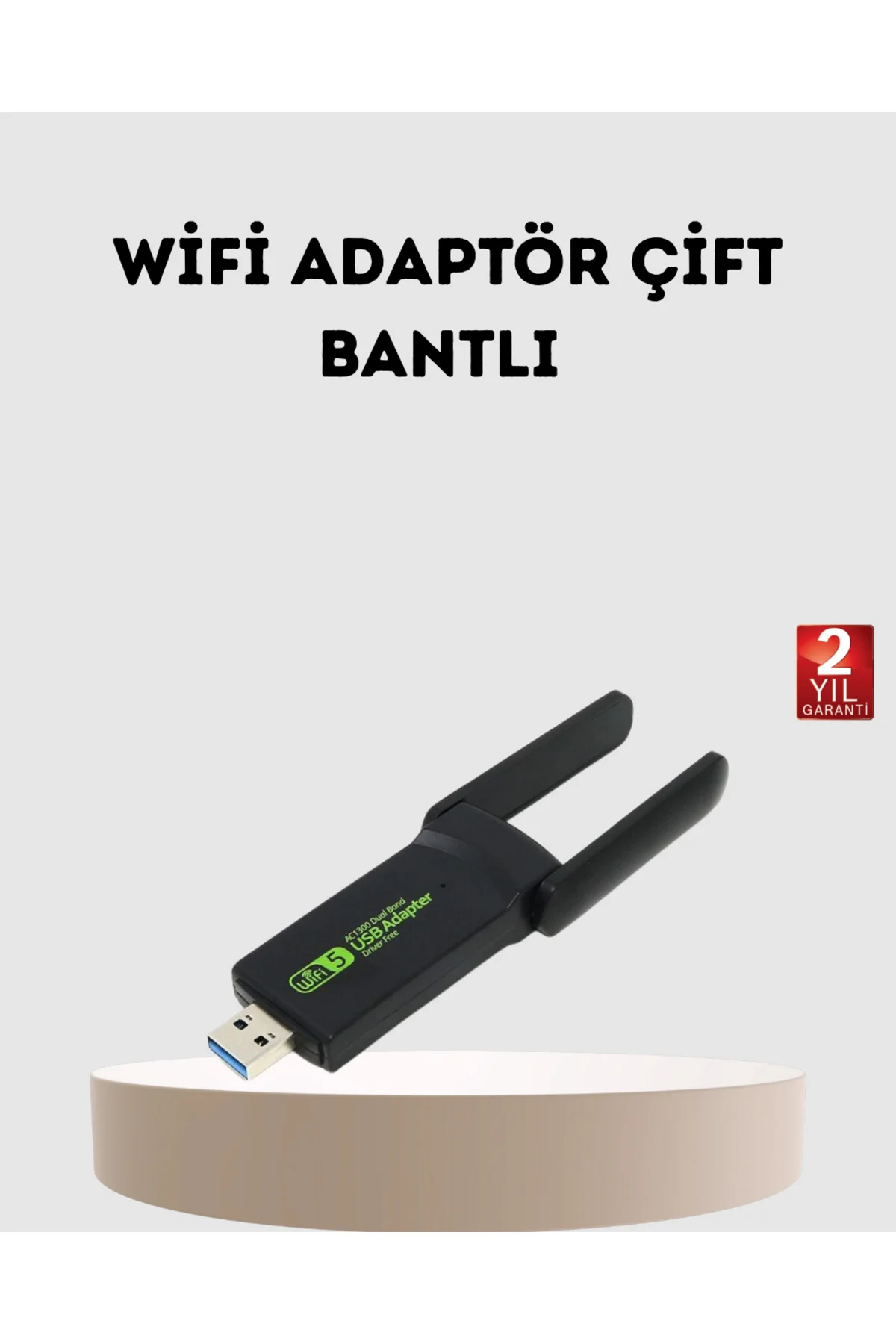 Ultratekno Dual Band WiFi Adaptör – 1200 Mbps USB 3.0 Çift Antenl