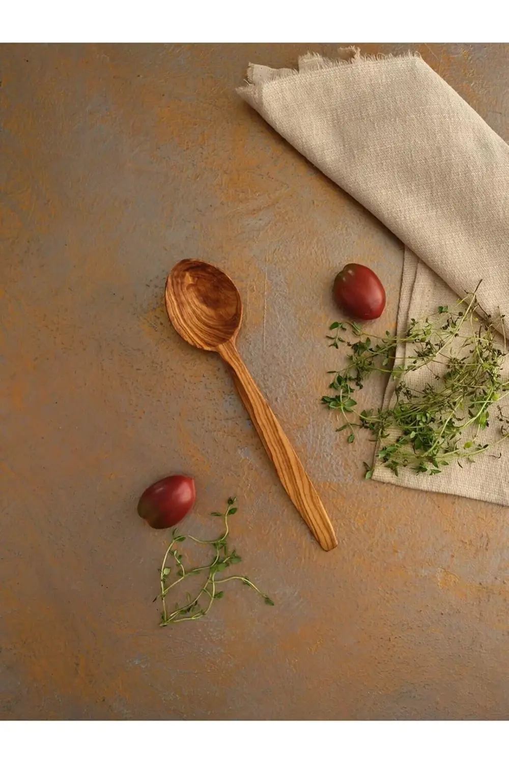 Ulu Ahşap Zeytin Ağacı El Yapımı Kaşık 29 Cm 395519