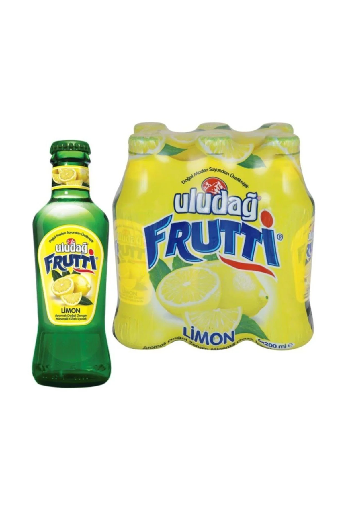 ULUDAĞFrutti Meyveli Soda 200 Ml Limon X 24 Adet