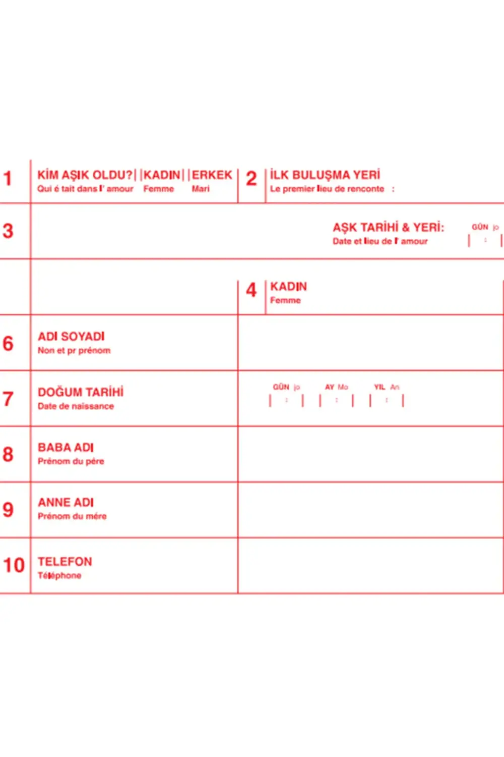Uluslararası Sevgili Cüzdanı - Sevgiliye Romantik Hediye