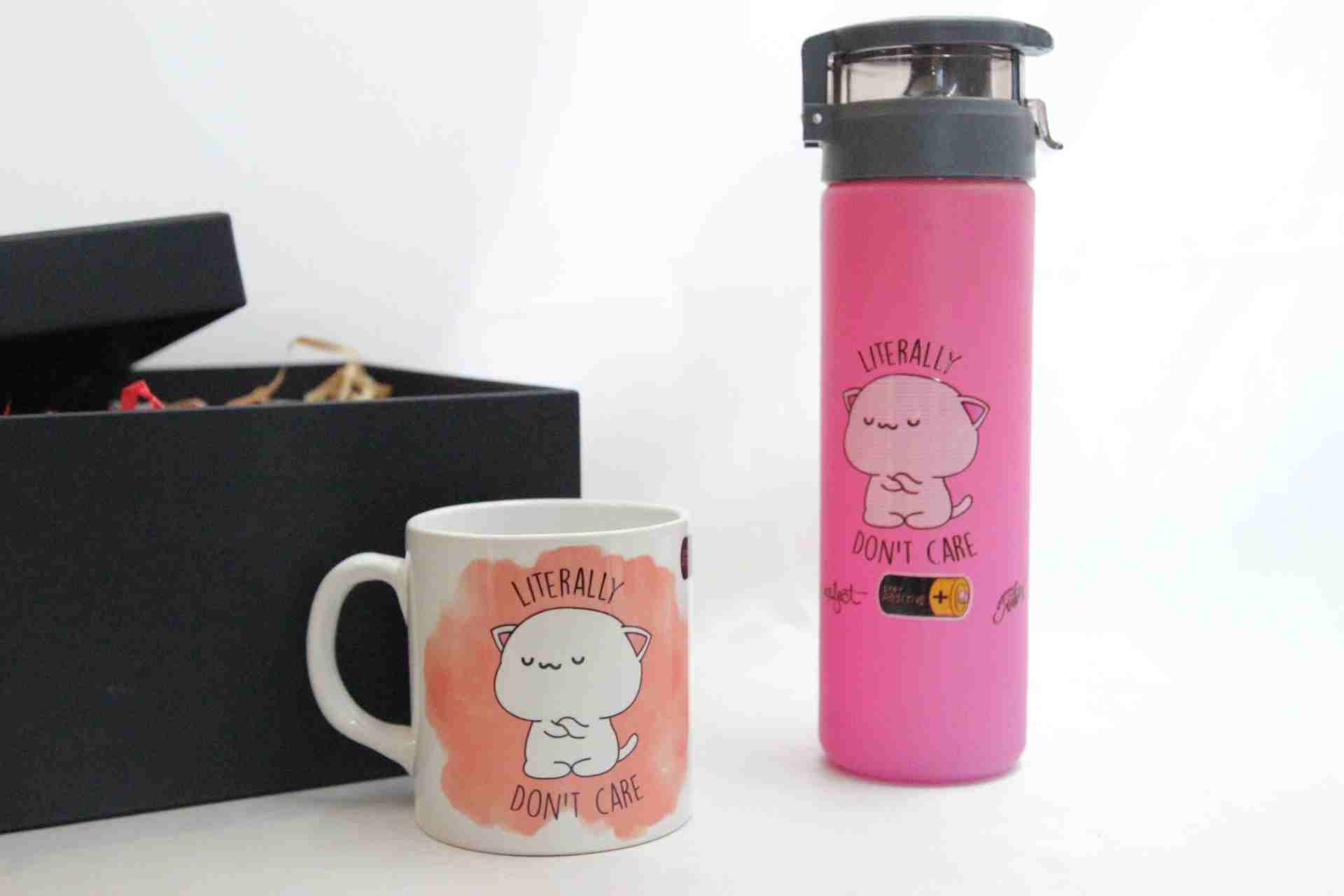 Umrumda Değil Tasarımlı Hediye Seti - Termos ve Kupa Bardak Hediye Kutusu