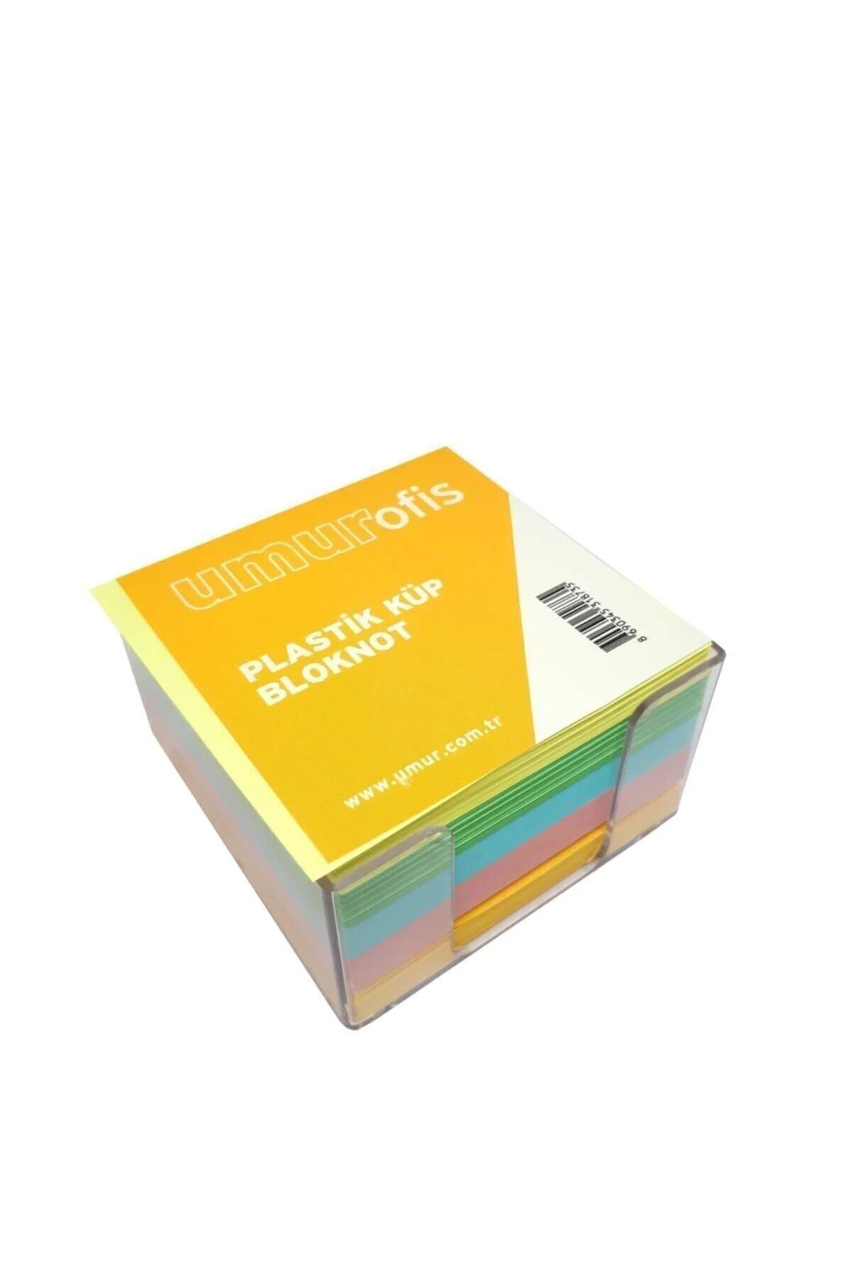Umur Plastik Kutulu Renkli Küp Blok 8.5x8.5cm Kx