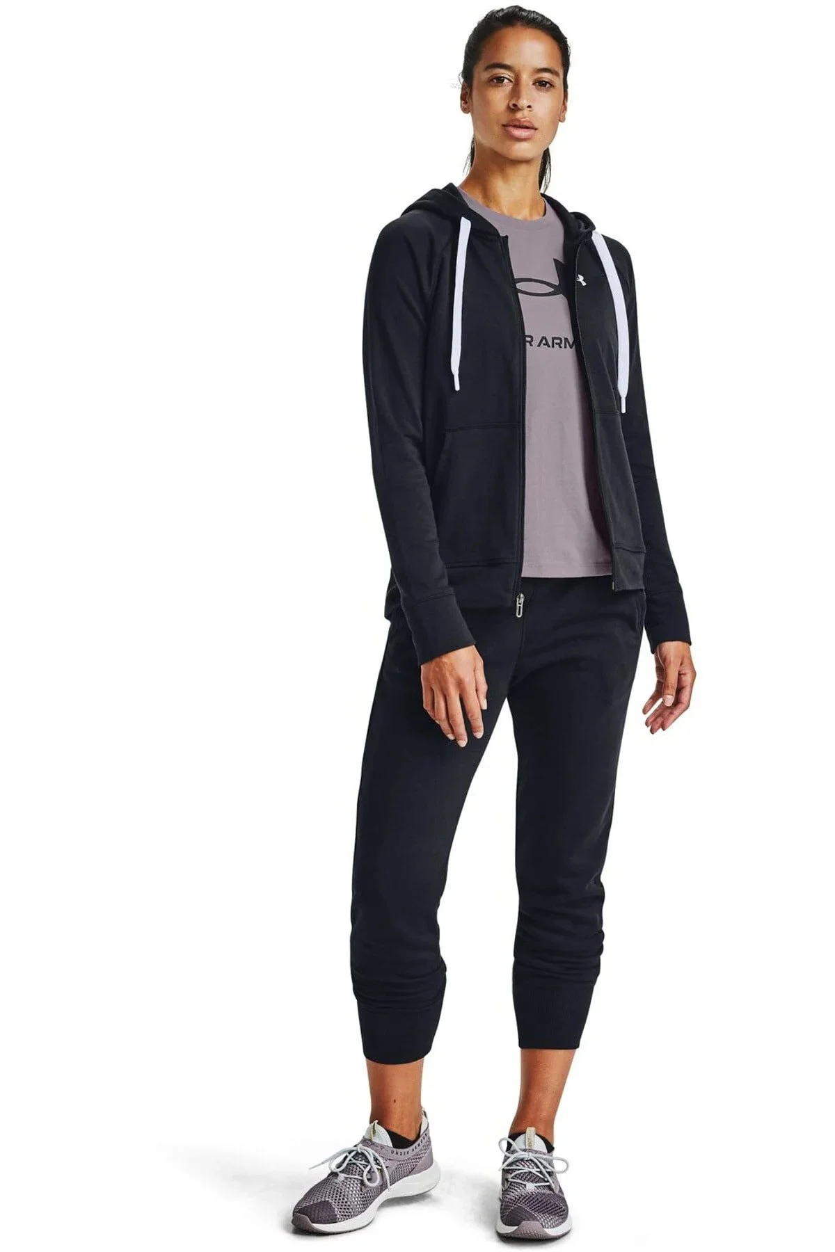 Under Armour Rival Terry Womens Hoodie Kadın Kapüşonlu Tam Boy Fermuarlı Sweatshirt Siyah Fiyatı, Yorumları ve Özellikleri