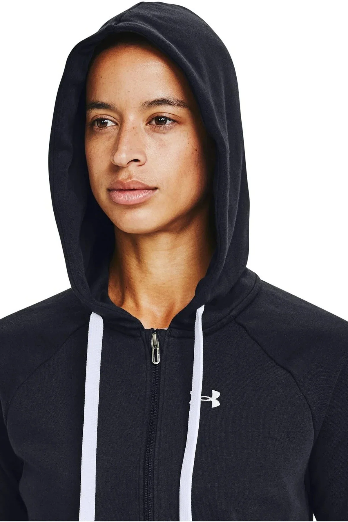 Under Armour Rival Terry Womens Hoodie Kadın Kapüşonlu Tam Boy Fermuarlı Sweatshirt Siyah Fiyatı, Yorumları ve Özellikleri