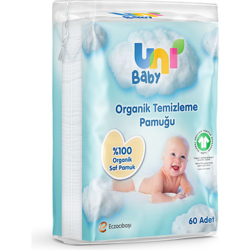 Uni Baby Organik Temizleme Pamuğu 60lı