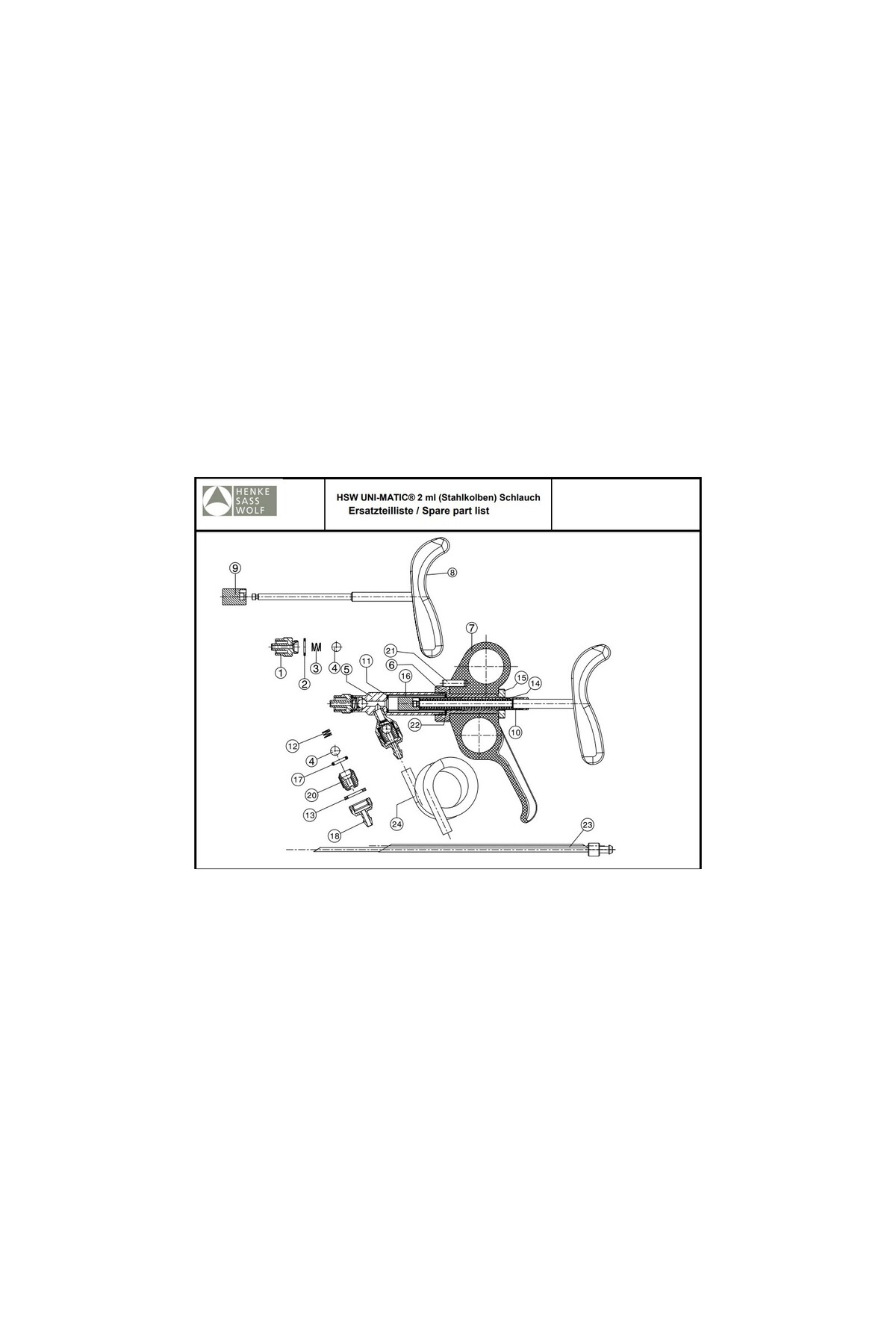 Hsw Uni-Matik Otomatik Enjektör Yedek Camı 5 Ml İçin
