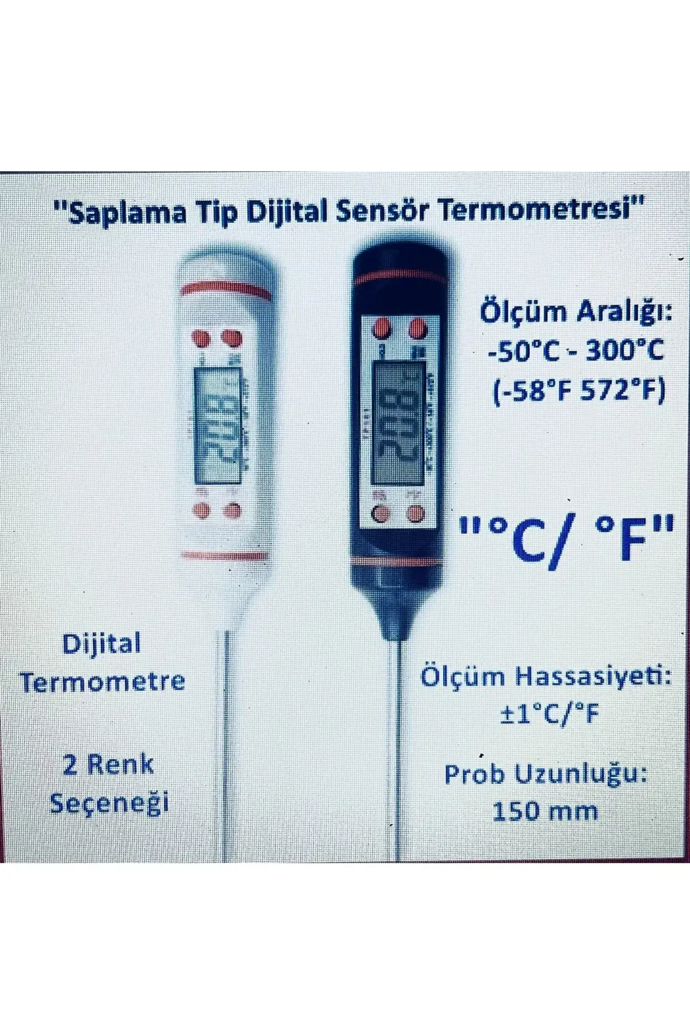 Unichrome Dijital Gıda Termometresi Sıvı Gıda Et Su Süt Mama Sıca