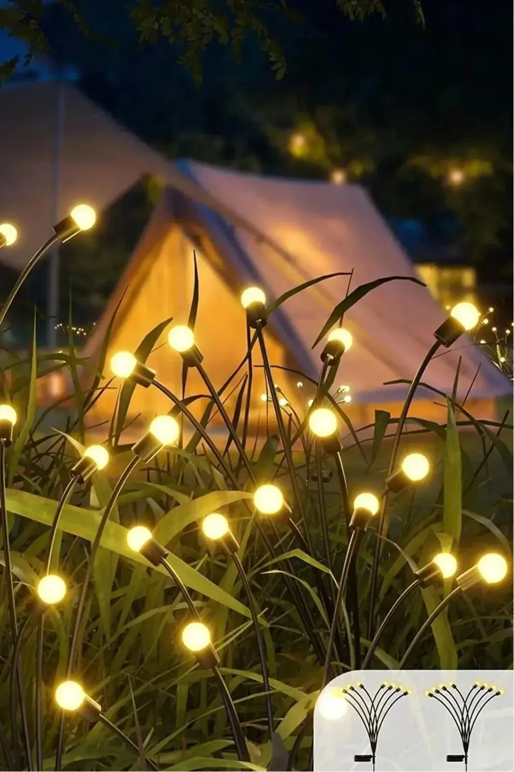 Unichrome Güneş Enerjili Beyaz 8 Ledli Dekoratif Solar Bahçe Lamb