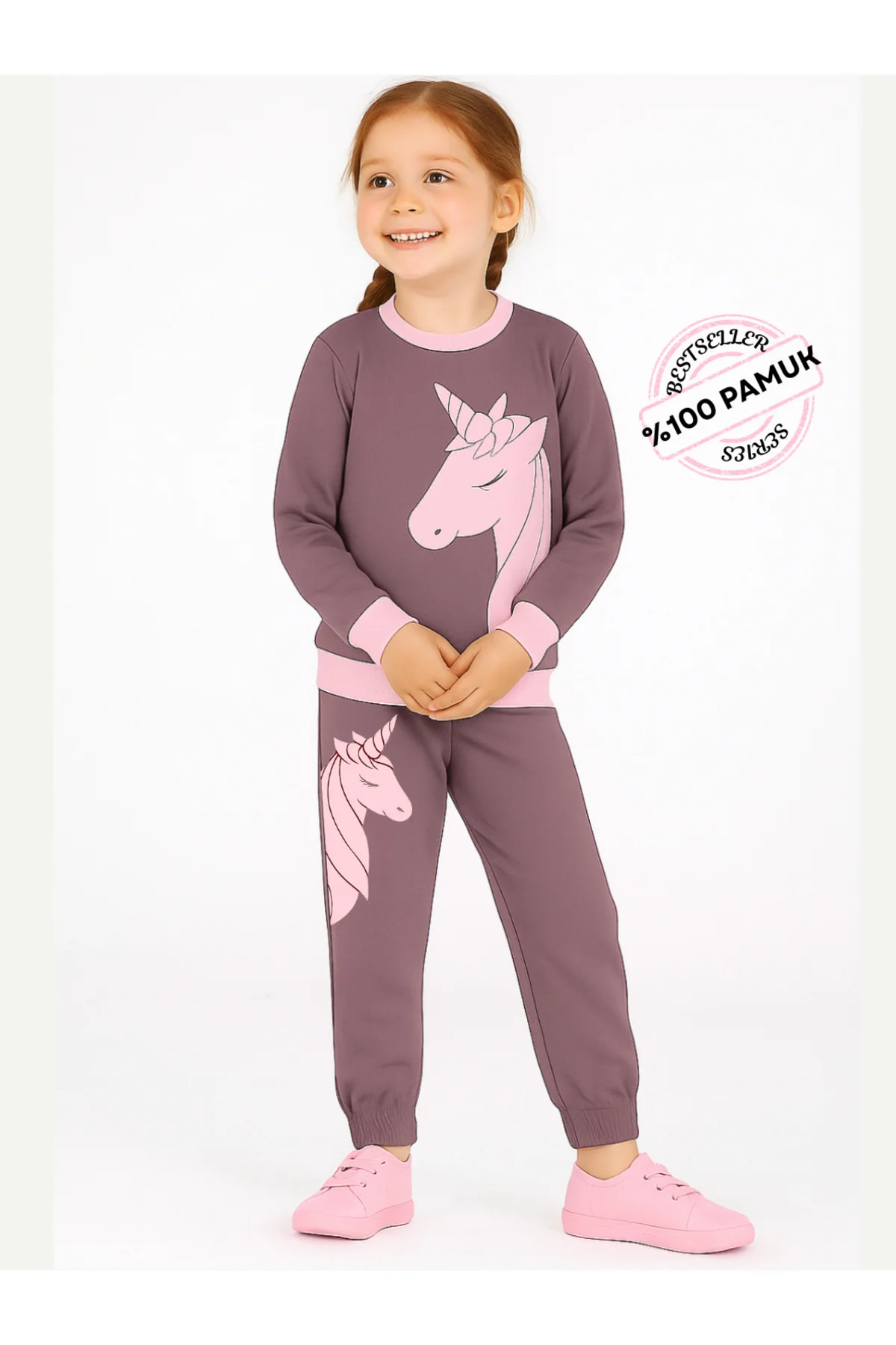 Unicorn 3d Kız Çocuk Eşofman Takım